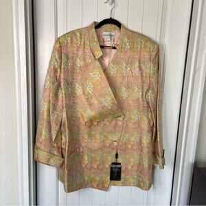 Vintage Lilly and Taylor made in USA jacquard fruits grape jacket size 24 church